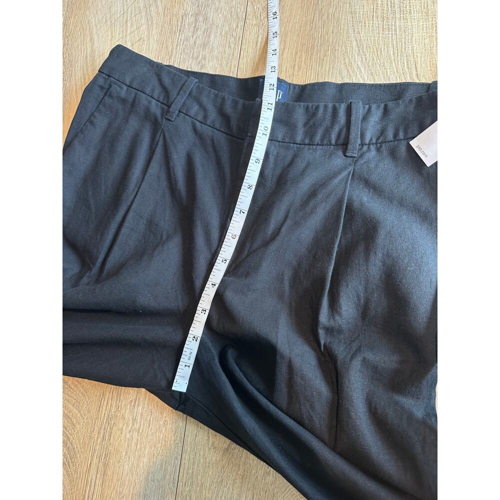 Gap 365 TALL Low Rise Linen Blend Trousers Pants Black 10 713962 NEW - Picture 11 of 12